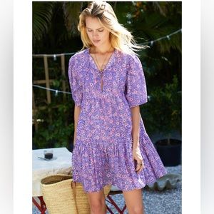 Emerson Fry India Collection Isla Dress in Violet Wildflower Organic